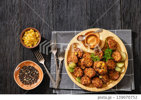 thai corn fritters tod mun khao pod 139070752