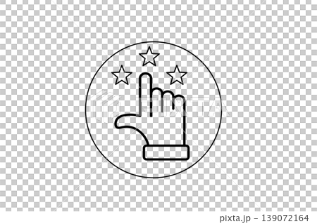 Hand Selecting Star Rating Icon For Feedback, Review And Customer Satisfaction Concept Hand Selecting Star Rating Icon For Feedback, Review And Customer Satisfaction Concept 139072164