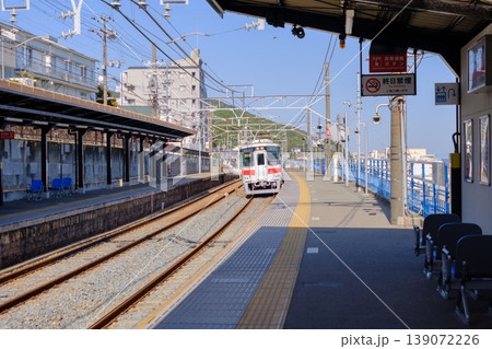 神戸市垂水区の山陽電鉄、山陽滝の茶屋駅のホーム 神戸市垂水区の山陽電鉄、山陽滝の茶屋駅のホーム 139072226