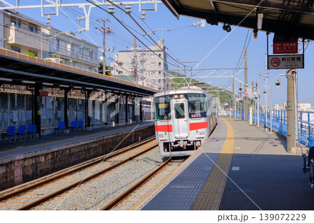 神戸市垂水区の山陽電鉄、山陽滝の茶屋駅のホーム 神戸市垂水区の山陽電鉄、山陽滝の茶屋駅のホーム 139072229