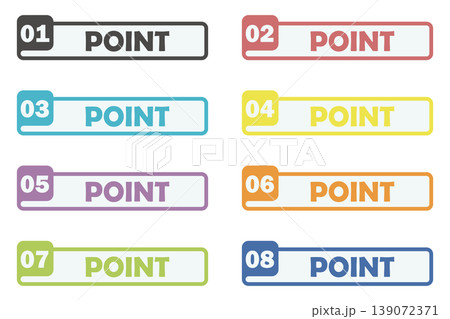 イラスト素材：ポイント,重要,チェック,注目,注意,数字 139072371