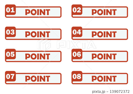イラスト素材：ポイント,重要,チェック,注目,注意,数字 139072372