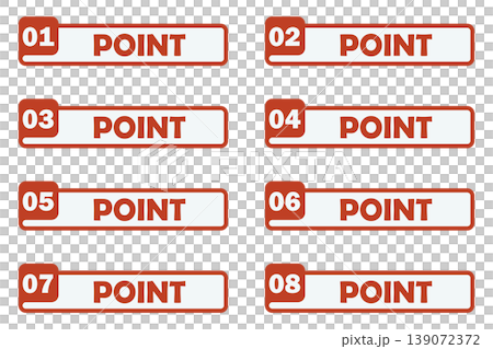 イラスト素材：ポイント,重要,チェック,注目,注意,数字 139072372