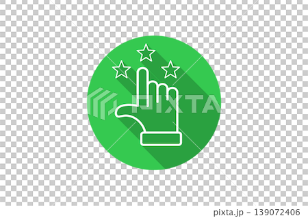 Customer Rating Icon With Hand Selecting Stars, Feedback, Review And Quality Approval Flat Design Customer Rating Icon With Hand Selecting Stars, Feedback, Review And Quality Approval Flat Design 139072406