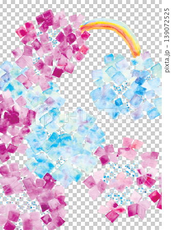 Watercolor hydrangea abstract pattern Watercolor hydrangea abstract pattern 139072525