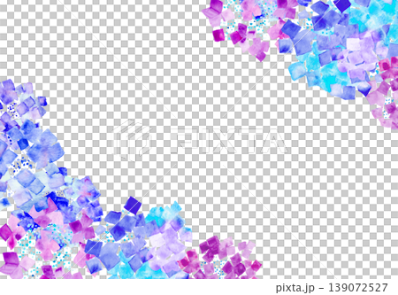 Hydrangea Corner Frame Transparent PNG Four-Corner Frame Background Material Pink Hydrangea 139072527
