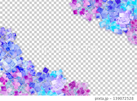 Hydrangea Corner Frame Transparent PNG Four-Corner Frame Background Material Pink Hydrangea 139072528