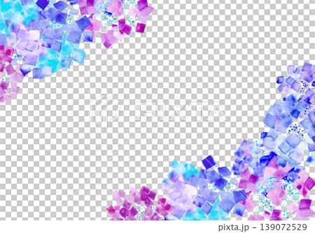Hydrangea Corner Frame Transparent PNG Four-Corner Frame Background Material Pink Hydrangea 139072529