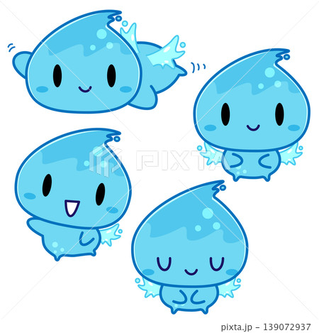 水、水滴、水の精、妖精、キャラクター、かわいい 水、水滴、水の精、妖精、キャラクター、かわいい 139072937