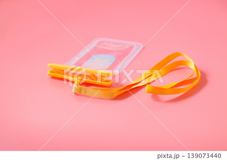Waterproof case for mobile phone in Songkran festival Thailand. Waterproof case for mobile phone in Songkran festival Thailand. 139073440