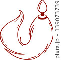 butt plug, fox fur tail, adult sex toy, accessories for sex games and bdsm, linear red icon, doodle and sketch style 139073739
