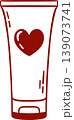 lubricant bottle, cream tube, intimate cosmetics for sex games, simple red icon for sex shop in minimalist sketch style 139073741