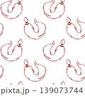 Red sketch pattern of a butt plug, fox fur tail, adult sex toy, accessories for sex games and bdsm, Repeating vector for store packaging 139073744
