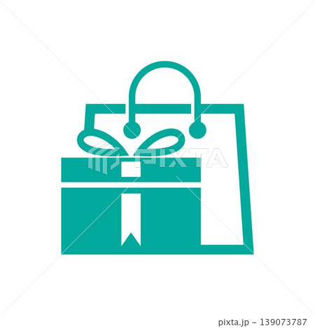 Gift flat icon design Gift flat icon design 139073787