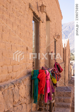 Purmamarca street market, Jujuy. Landscape of the street. Purmamarca street market, Jujuy. Landscape of the street. 139073890