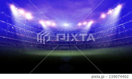 Soccer stadium at night Soccer stadium at night 139074402