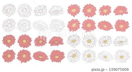 シンプルな花のイラスト 139075009