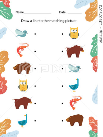 Animal Matching Game for Children. 139075072
