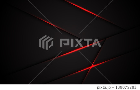 Abstract red light dark grey metallic overlap design modern futuristic technology background vector 139075283