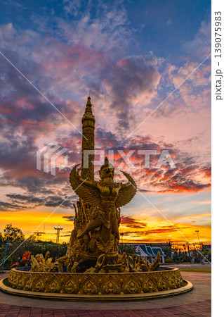 Golden Garuda Monument at Thung Sri Mueang Public Park, Ubon Ratchathani, Thailand Golden Garuda Monument at Thung Sri Mueang Public Park, Ubon Ratchathani, Thailand 139075983