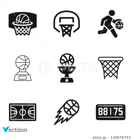 Basketball icon set vector illustration Basketball icon set vector illustration 139076743