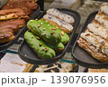Variety of colorful cakes and sweet desserts  139076956