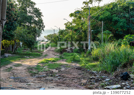 Small alley in the Village of Alter do Chao, Para in Brazil Small alley in the Village of Alter do Chao, Para in Brazil 139077252