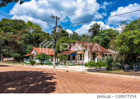 American-style houses in Belterra, Para in Brazil. American village built by Henry Ford American-style houses in Belterra, Para in Brazil. American village built by Henry Ford 139077254