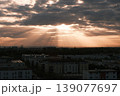 amazing sunset over city 139077697