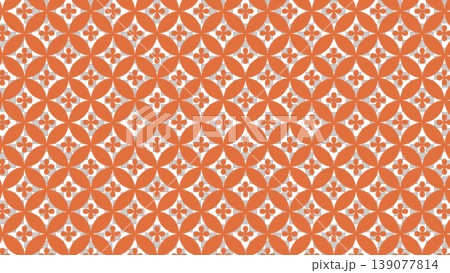 Simple floral Shippo pattern, Shippo-tsunagi, auspicious Japanese pattern, Japanese-style background decoration illustration, traditional Japanese pattern, good fortune 139077814