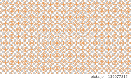 Simple floral Shippo pattern, Shippo-tsunagi, auspicious Japanese pattern, Japanese-style background decoration illustration, traditional Japanese pattern, good fortune 139077815