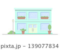 vector illustration of a building in a flat style 139077834