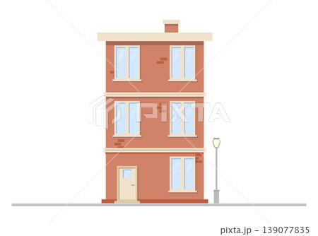 vector illustration of a building in a flat style 139077835