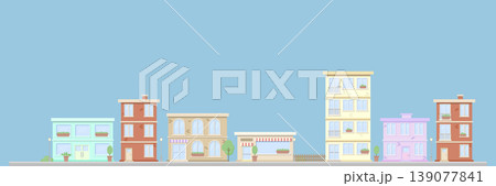 vector illustration of a city in a flat style 139077841