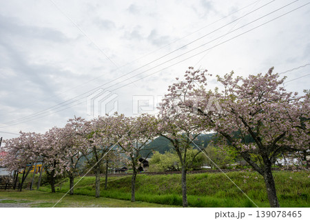 日本の岡山県新見市の古くてとても美しい鉄道駅の風景 日本の岡山県新見市の古くてとても美しい鉄道駅の風景 139078465