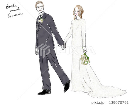結婚式をする新郎新婦 結婚式をする新郎新婦 139078791