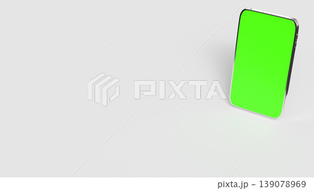 Modern Smartphone Mockup with Green Screen for Mobile App Design 3d render. Modern Smartphone Mockup with Green Screen for Mobile App Design 3d render. 139078969