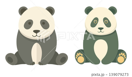 set of panda icons set of panda icons 139079273