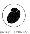 レモンのシンプルなシルエットアイコン 139079279