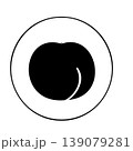 シンプルな桃のシルエットアイコン 139079281