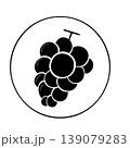 ぶどうのシンプルなシルエットアイコン 139079283