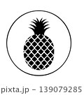 パイナップルのシンプルシルエットアイコン 139079285