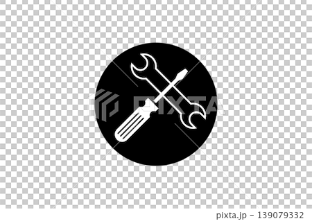 Maintenance Tools Icon Showing Crossed Wrench and Screwdriver Symbol for Repair and Service 139079332