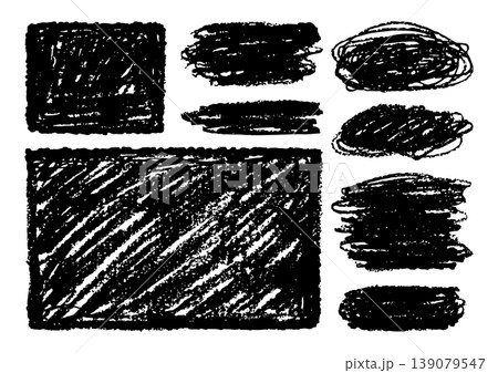 アナログ質感の鉛筆塗りつぶし 黒 ベクター アナログ質感の鉛筆塗りつぶし 黒 ベクター 139079547