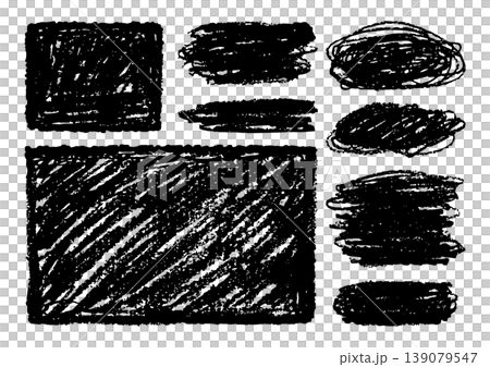 アナログ質感の鉛筆塗りつぶし 黒 ベクター アナログ質感の鉛筆塗りつぶし 黒 ベクター 139079547