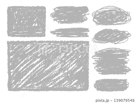 手描き鉛筆塗りつぶし素材集 139079548