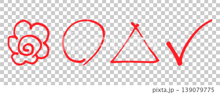 Handwritten flower circle icon Handwritten flower circle icon 139079775