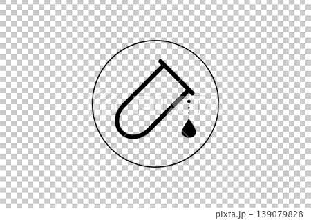 Laboratory Test Tube Icon With Droplet Inside Circular Outline Science Medical Chemistry Concept Laboratory Test Tube Icon With Droplet Inside Circular Outline Science Medical Chemistry Concept 139079828