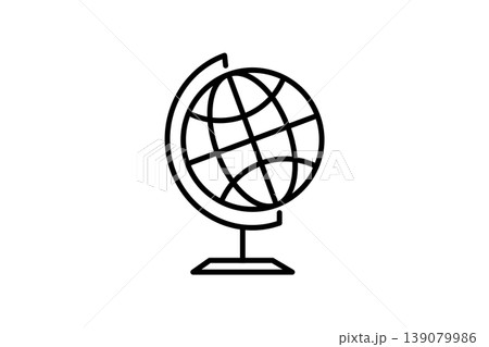 Globe Icon Representing World, Map, Travel and Education Concepts for Design 139079986