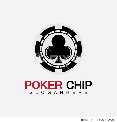 Casino chip icon, poker chip vector icon logo,Casino chips for poker or roulette.Vector illustration isolated on white background. 139081296